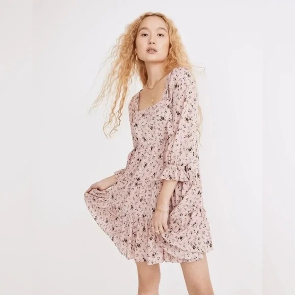 New Anthropologie Madewell Lizzie Babydoll Dress Fresh Sprigs size 0